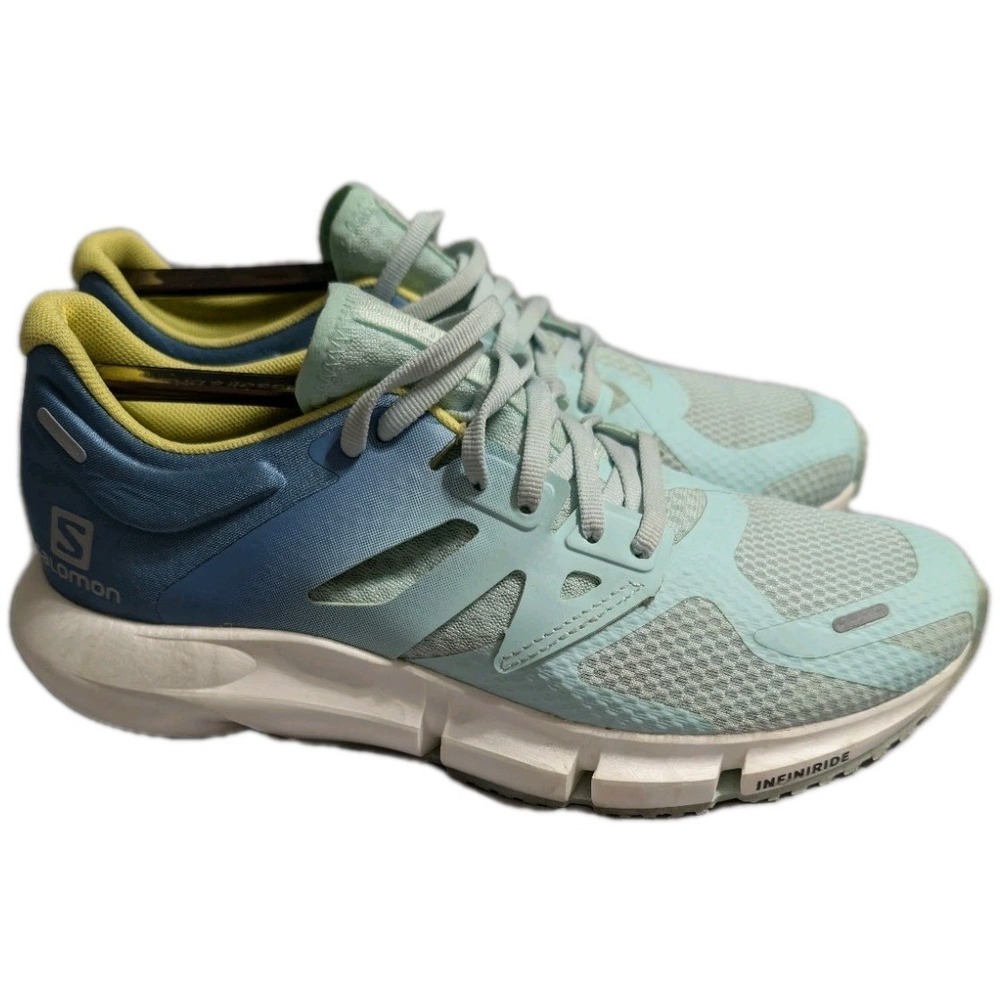 Salomon Predict 2 Running Shoes Womens 7.5 Blue Green Road Running‎ Sneakers - Picture 3 of 10